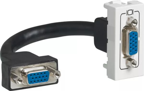 legrand-prise hd 15 femelle pr�connectoris�e mosaic 1 module - blanc (078777)