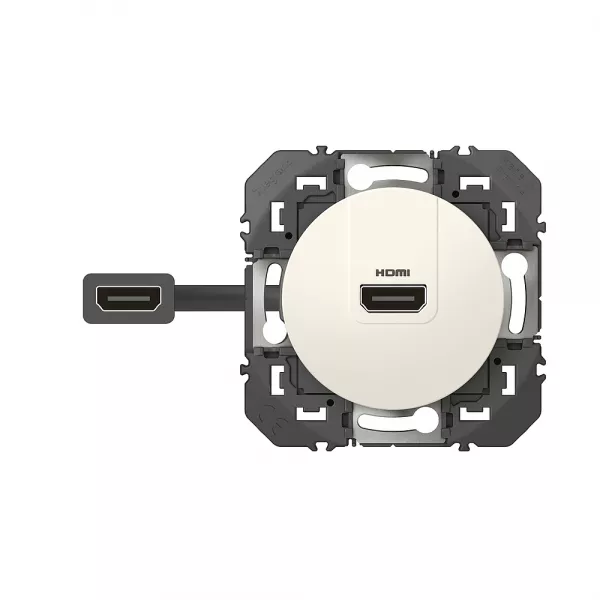 legrand-prise hdmi 2.0 type a pr�connectoris�e dooxie finition blanc (600385)