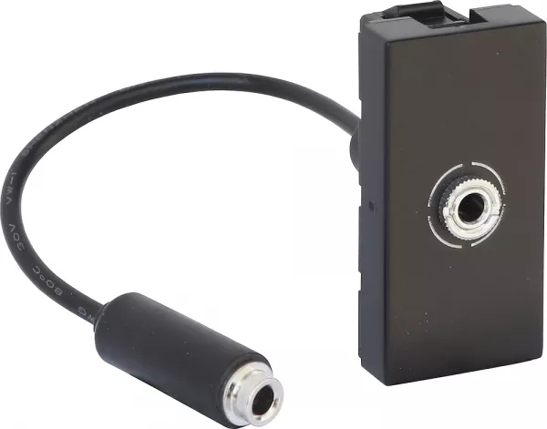 legrand-prise jack 3.5 femelle mosaic preconnectoris�e 1 module - noir mat (079579l)