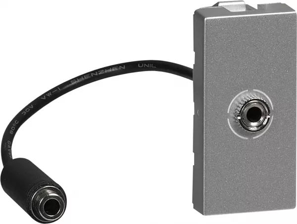 legrand-prise jack femelle 3,5mm pr�connectoris�e mosaic 1 module - alu (079379)