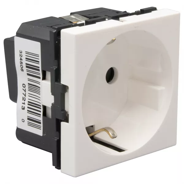 legrand-prise mosaic standard germanique - 2p+t sp�cial 4mm� - 2 modules - blanc (077213)