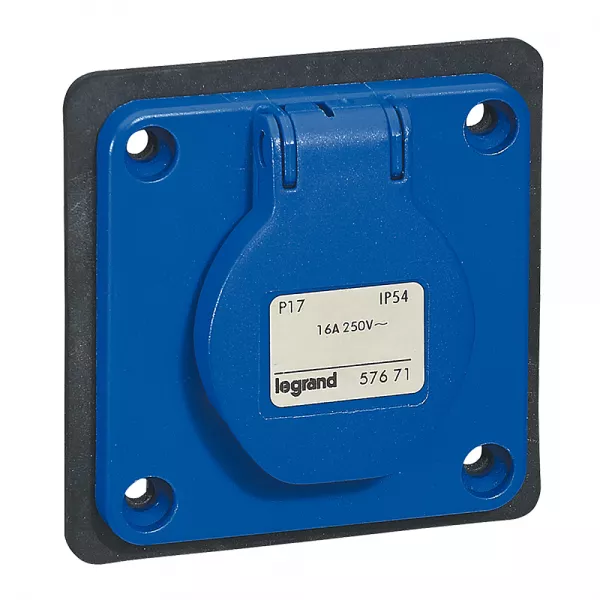 legrand-prise p17 � brochage domestique ip54 16a - 250v~ - 2p+t (057671)