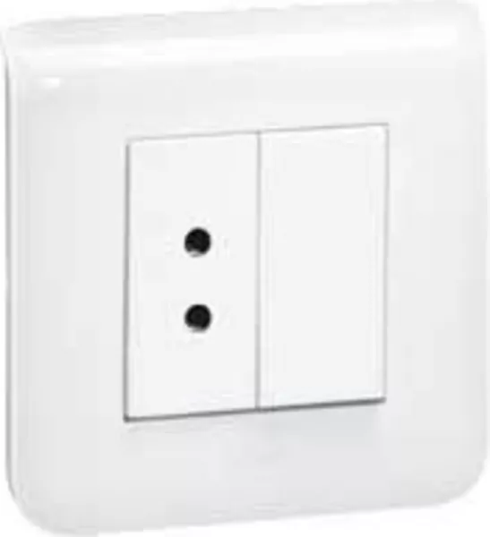 legrand-prise poire d\'appel/alarme biom�dicale prog mosaic -entraxe 12mm - avec plaque (076663)