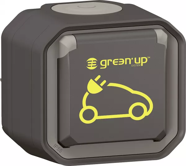 legrand-prise pour recharge v�hicule �lectrique plexo complet saillie anthracite (069785l)
