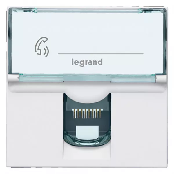 legrand-prise rj 12 mosaic 6 contacts 2 modules - blanc (078732)