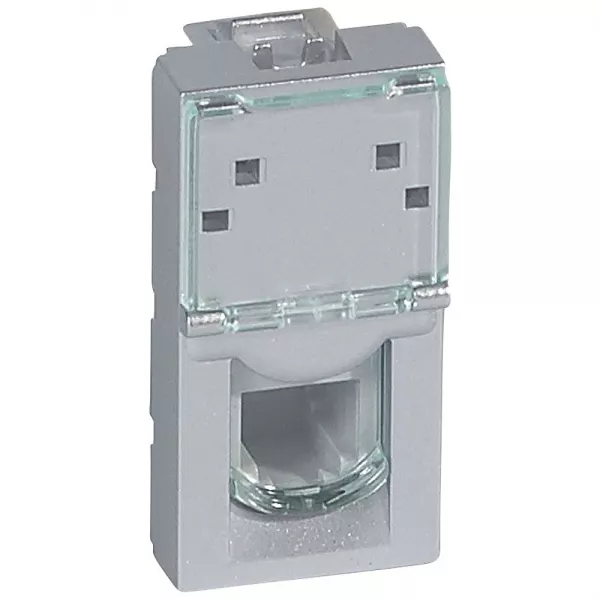 legrand-prise rj11 4 contacts mosaic 1 module - alu (079231)