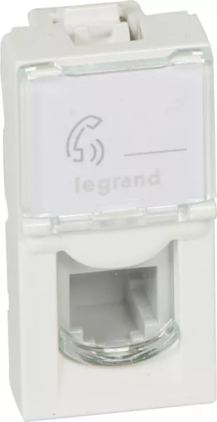 legrand-prise rj11 4 contacts mosaic 1 module - blanc (078730)