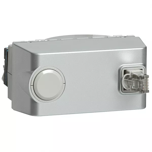 legrand-prise rj45 cat�gorie 6 ftp avec enrouleur mosaic 4 modules - alu (079433)