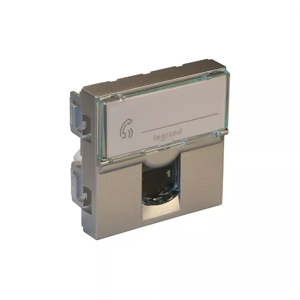 legrand-prise rj45 cat�gorie 6 ftp inclin�e � 90� mosaic 2 modules - alu (079492)