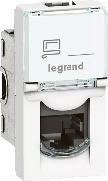 legrand-prise rj45 cat�gorie 6 stp blind�e mosaic 1 module - blanc (076563)