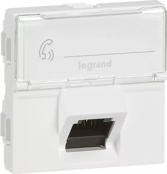 legrand-prise rj45 cat�gorie 6 stp inclin�es � 45� mosaic 2 modules - blanc (076507)