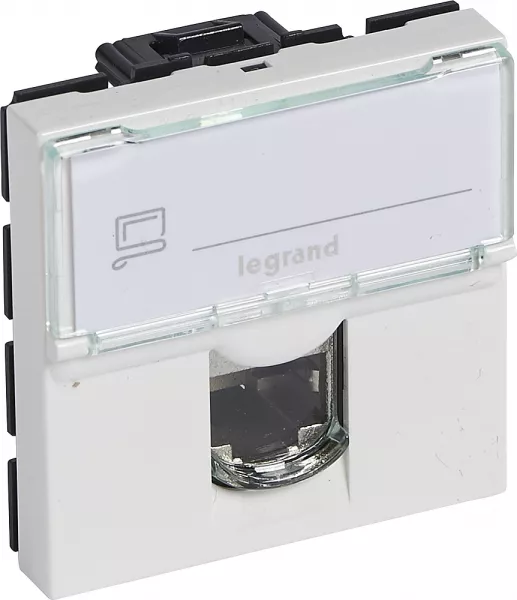 legrand-prise rj45 cat�gorie 6a stp � blindage m�tal mosaic 2 modules - blanc (076576)