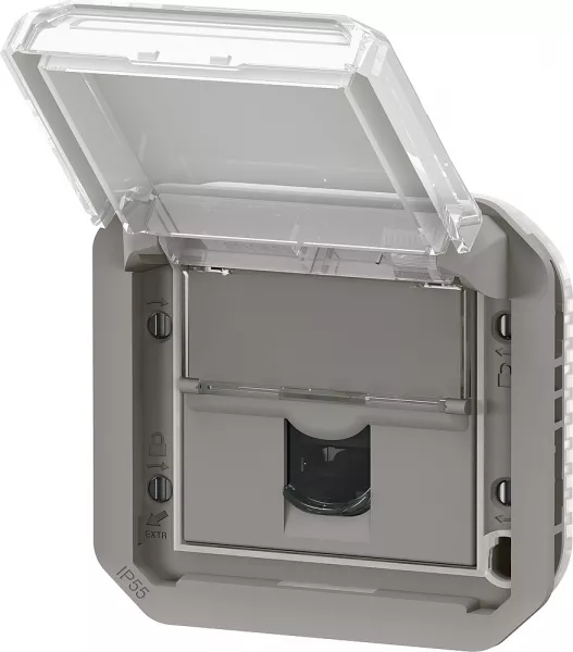 legrand-prise rj45 cat�gorie 6a stp plexo composable gris (069559l)