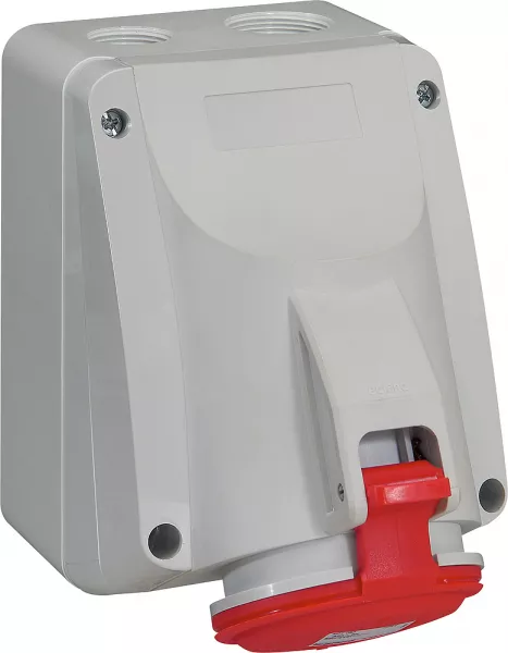 legrand-prise saillie fixe p17 ip44 32a - 380v~ � 415v~ - 3p+t (555258)