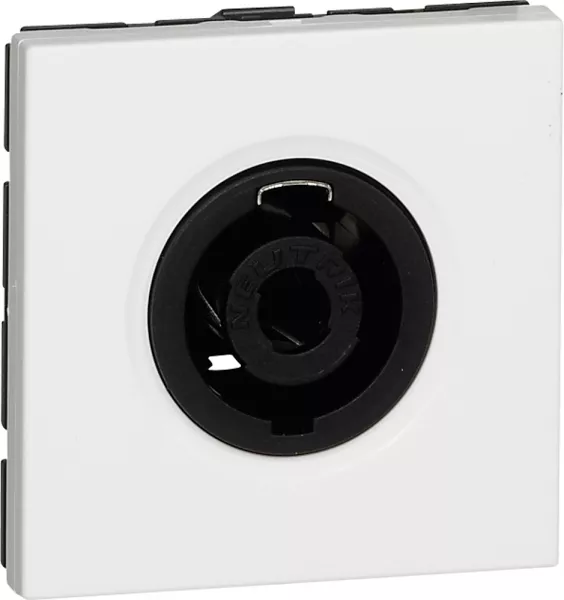 legrand-prise speakon mosaic - 4 contacts - 2 modules - blanc (078760)
