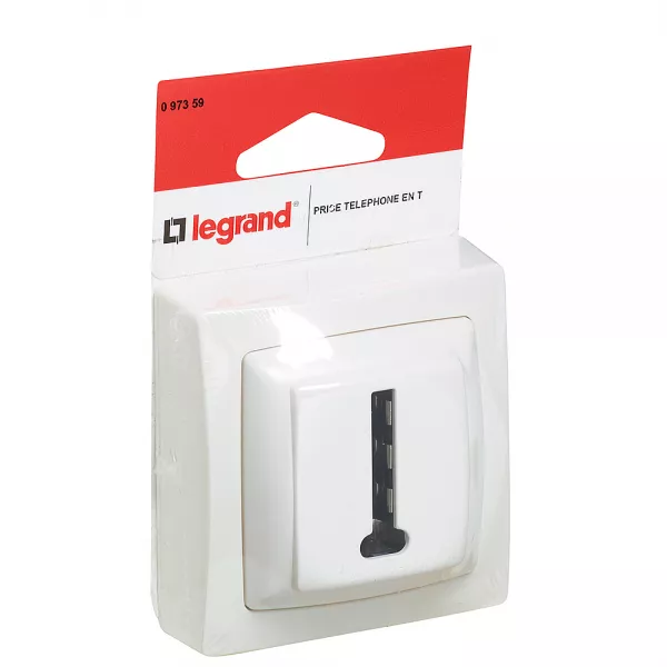 legrand-prise t�l�phone appareillage saillie - 8 contacts en t - blanc (097359)