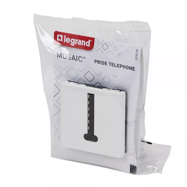 legrand-prise t�l�phone en t mosaic 8 contacts 2 modules - blanc (099648)