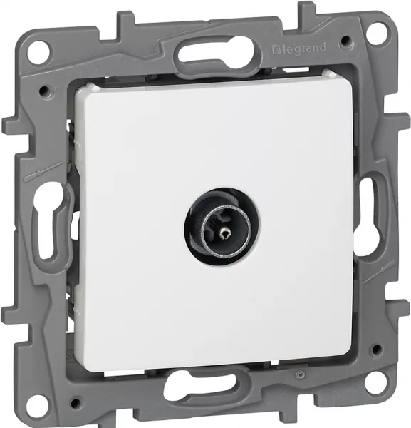 legrand-prise t�l�vision nilo� simple �toile blind�e - finition pur (664751)