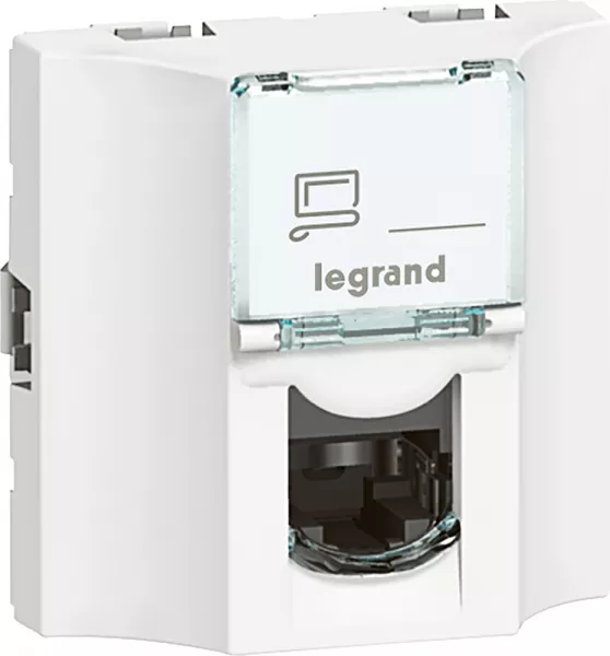 legrand-prise travers�e cuivre cat�gorie 6 ftp mosaic 2 modules - blanc (078623)