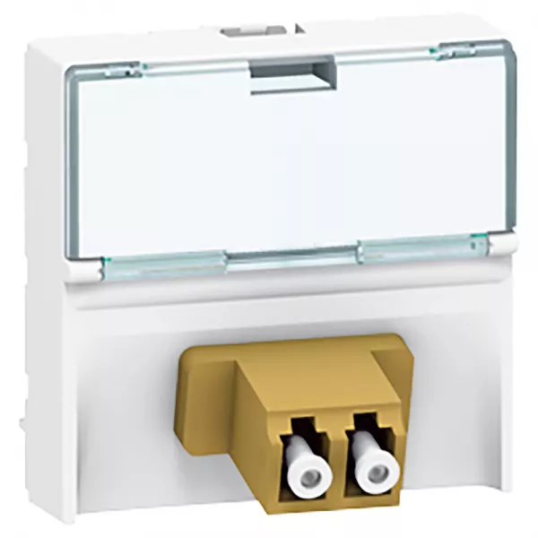 legrand-prise travers�e fibre optique mosaic - 2xlc - 2 modules - blanc (078618)