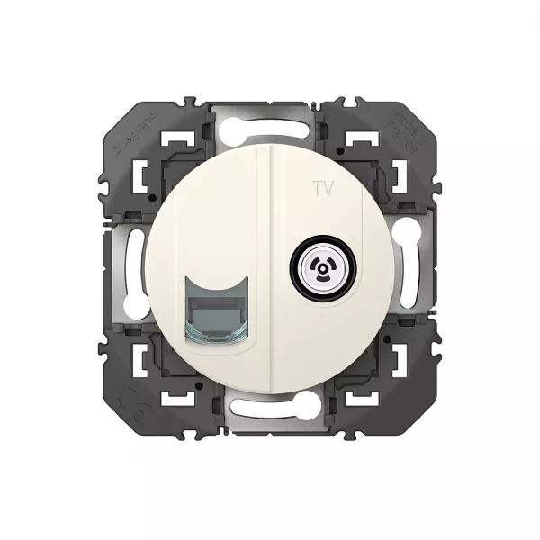 legrand-prise tv + rj45 cat�gorie 6 stp compacte dooxie finition blanc (600352)