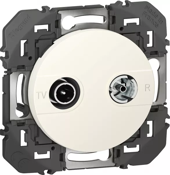 legrand-prise tv-r dooxie - finition blanc - avec support (600354)