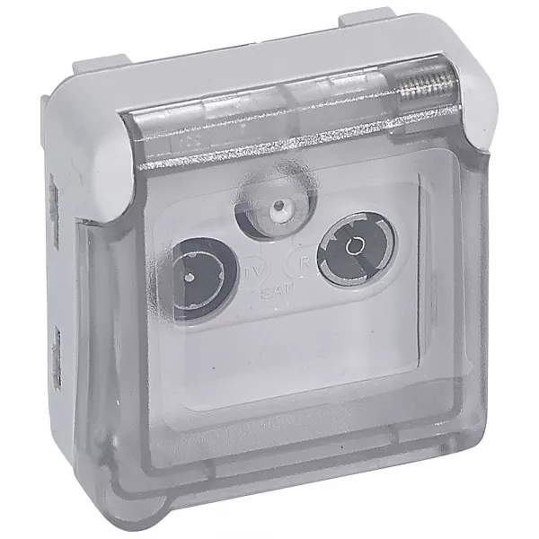legrand-prise tv-r-sat �tanche � sorties multiples plexo composable ip55 gris (069558)