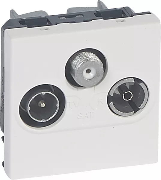 legrand-prise tv-r-sat mosaic fm et dab+ 2 modules - alu (079296)