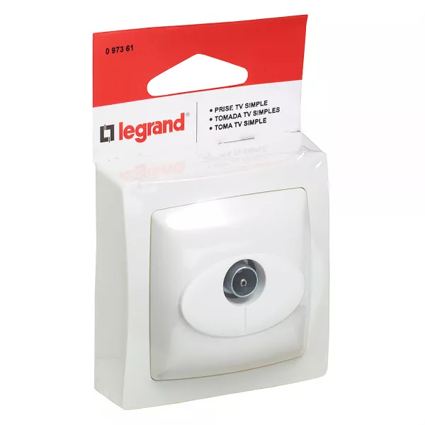 legrand-prise tv simple appareillage saillie - blanc (097361)