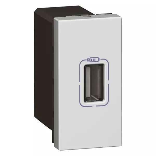 legrand-prise usb type-a 1,5a 5v= 7,5w mosaic 1 module 230v - alu (079391)
