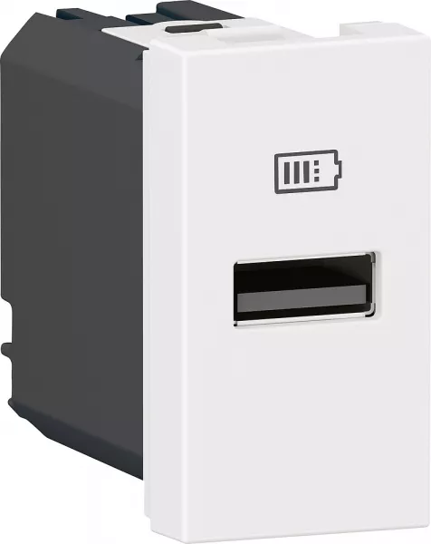 legrand-prise usb type-a 3a mosaic - 1 module blanc pour poste de travail (077650l)