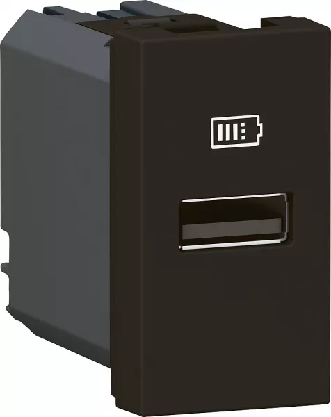 legrand-prise usb type-a 3a mosaic - 1 module noir pour poste de travail (077652l)