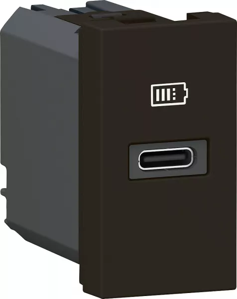 legrand-prise usb type-c power delivery mosaic - 1 module noir pour poste de travail (077692l)