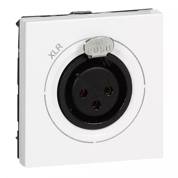 legrand-prise xlr 3 p�les femelle mosaic 2 modules - blanc (078755)