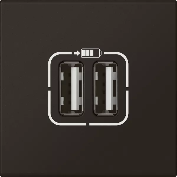 legrand-prises 2 usb type-a 2,4a 5v= 15w mosaic 2 modules 230v - noir mat (079194l)