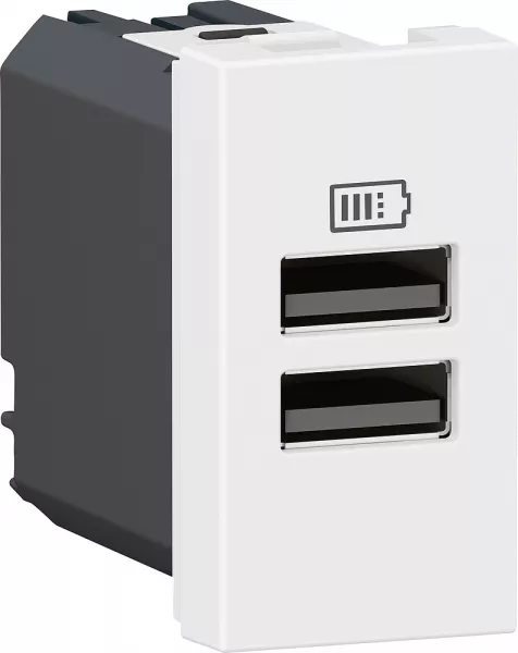 legrand-prises 2 usb type-a 3a mosaic - 1 module blanc pour poste de travail (077660l)