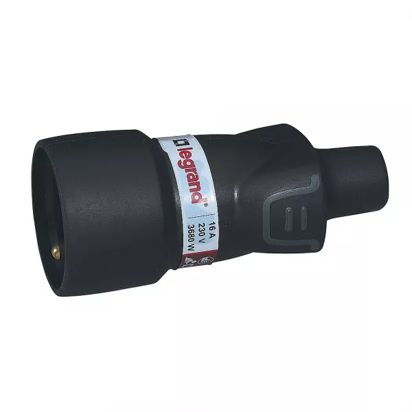 legrand-prolongateur borne � vis 2p+t 16a ik08 ip44 sortie droite -�tiquette avec gencod (050115)