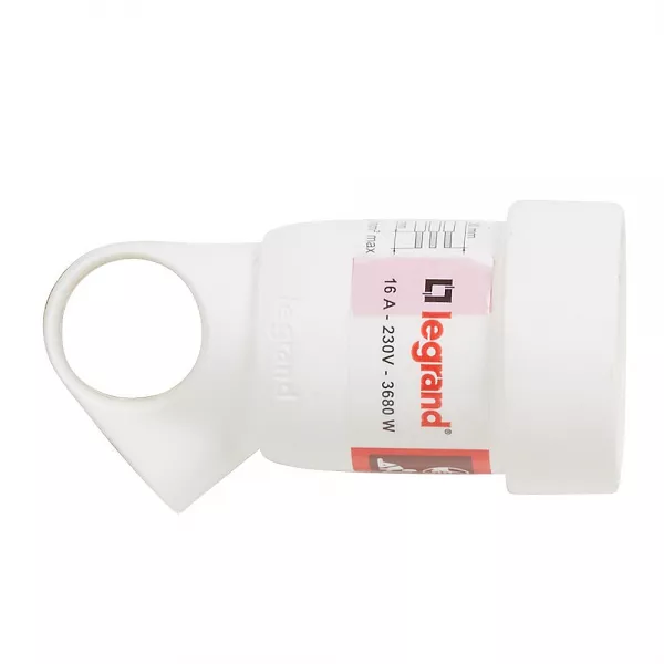 legrand-prolongateur plastique 2p+t 16a � anneau avec �tiquette avec gencod - blanc (050104)