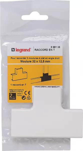 legrand-raccord en t - pour moulure section 32x12,5mm (098135)