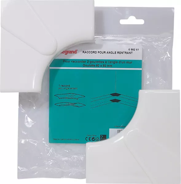 legrand-raccord pour angle rentrant - pour goulotte 80x50mm (098261)