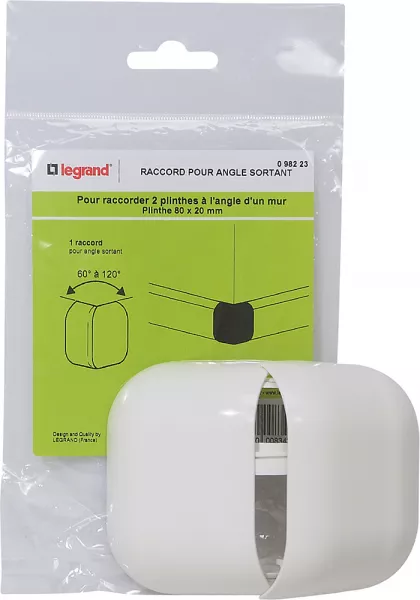 legrand-raccord pour angle sortant - pour plinthe 80x20mm (098223)
