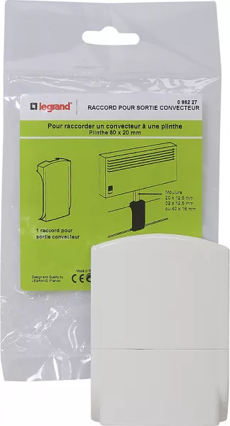legrand-raccord pour sortie convecteur - pour plinthe 80x20mm (098227)