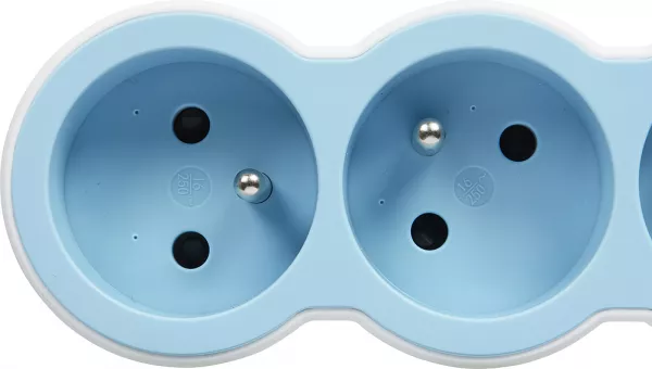 legrand-rallonge 3x2p+t avec cordon 1,5m 3g 1mm� - blanc/bleu (049474)
