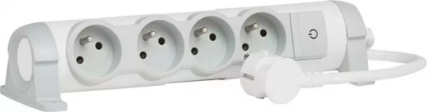 legrand-rallonge avec bloc de prises pivotant - 4 prises - cordon 1,5m (050075)