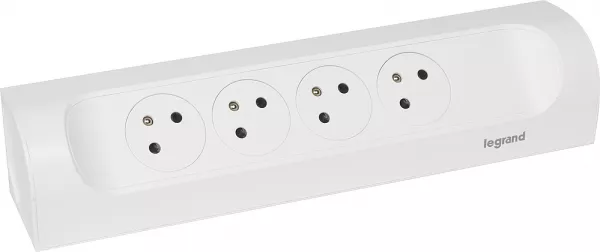 legrand-rallonge d\'angle 4x2p+t surface � c�bler - blanc (049408)