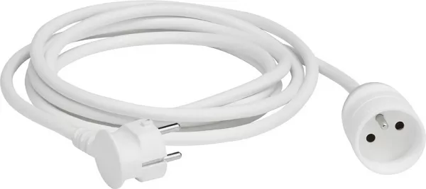 legrand-rallonge domestique 2p+t avec �clips de protection longueur 10m - blanc (051602)