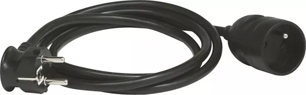 legrand-rallonge domestique 2p+t avec �clips de protection longueur 5m - noir (051610)