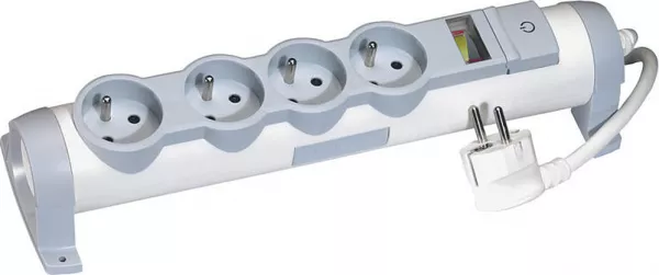 legrand-rallonge multiprise confort et s�curit� - indicateur de surcharge - 4x2p+t (050091)