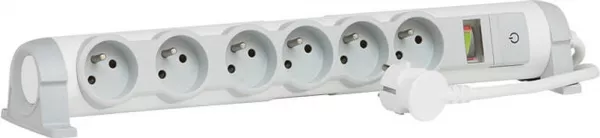 legrand-rallonge multiprise confort et s�curit� - indicateur de surcharge - 6x2p+t (050093)