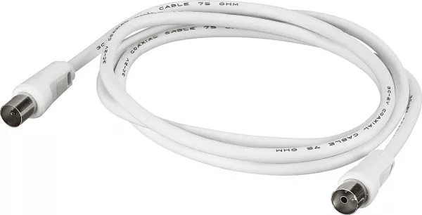 legrand-rallonge t�l�vision 1 fiche femelle et 1 fiche m�le �9,52mm - longueur 2m -blanc (091024)